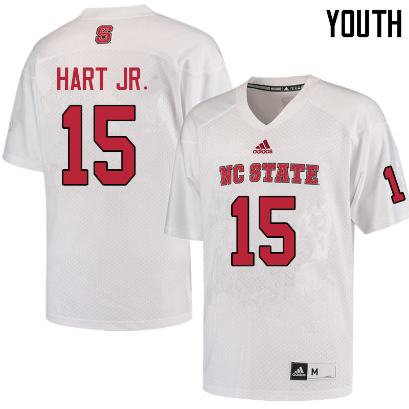 Youth #15 Calvin Hart Jr. NC State Wolfpack College Football Jerseys Sale-White - Click Image to Close